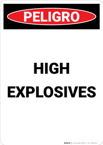 High Explosives - Portrait Wall Sign