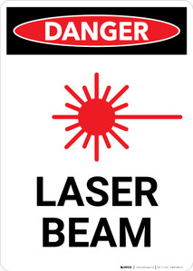 Laser Beam - Portrait Wall Sign
