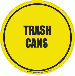 Trash Cans Floor Sign