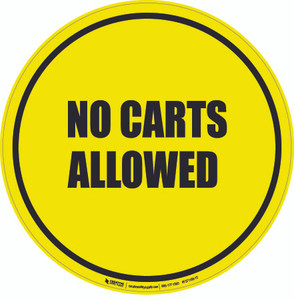 No Carts Allowed Floor Sign