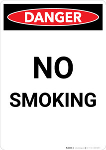 No Smoking - Portrait Wall Sign
