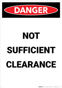Not Sufficient Clearance - Portrait Wall Sign