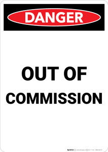 Out Of Commission - Portrait Wall Sign