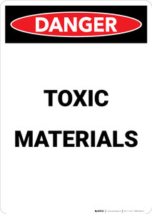 Toxic Materials - Portrait Wall Sign