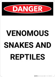 Venomous Snakes And Reptiles - Portrait Wall Sign