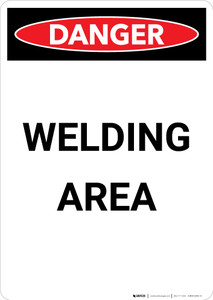 Welding Area - Portrait Wall Sign