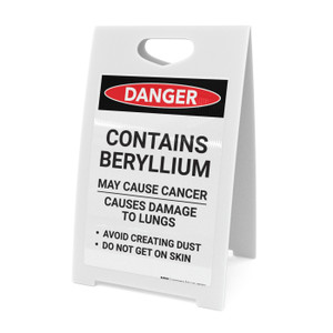 Beryllium Cancer Hazard - A-Frame Sign