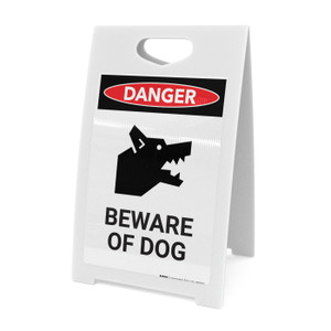 Beware of Dog with Icon - A-Frame Sign