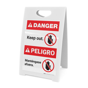 Bilingual Keep Out Spanish - A-Frame Sign