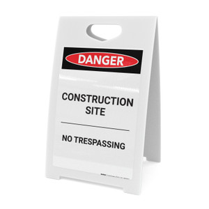 Construction Site No Trespassing - A-Frame Sign Construction Site No Trespassing - A-Frame Sign