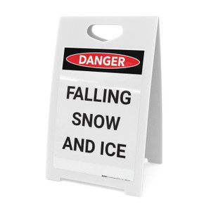Falling Snow and Ice - A-Frame Sign