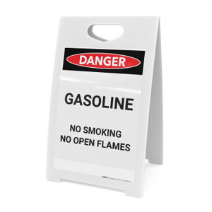 Gasoline - No Open Flame - A-Frame Sign