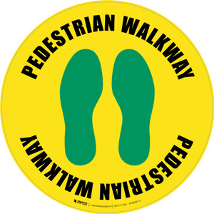 Pedestrian Walkway (Footprints) Floor Sign Pedestrian Walkway (Footprints) Floor Sign