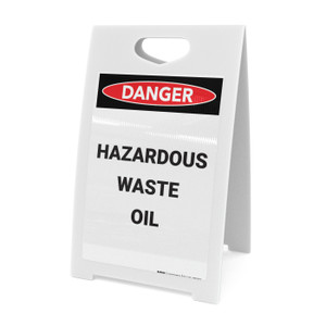 Hazardous Waste Oil - A-Frame Sign