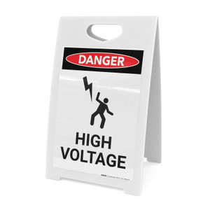 High Voltage with Icon - A-Frame Sign