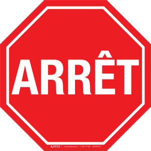 Stop Sign (French) Floor Sign