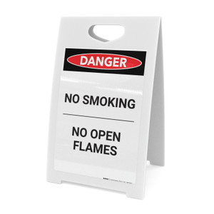 No Smoking No Open Flames - A-Frame Sign