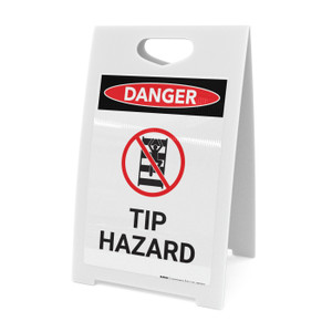 Tip Hazard with Icon - A-Frame Sign
