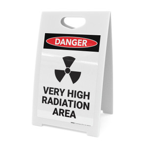Very High Radiation Area with Icon - A-Frame Sign