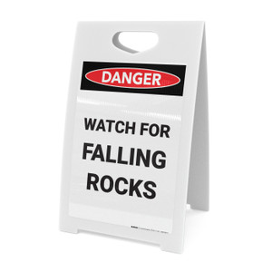 Watch for Falling Rocks - A-Frame Sign