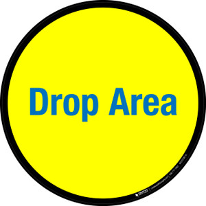 Drop Area Floor Sign