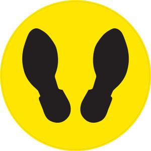 Foot Prints (Circle) - Floor Sign