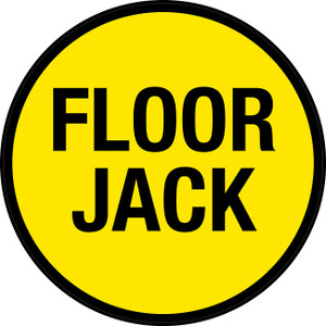 Floor Jack (Circle in Yellow) - Floor Sign