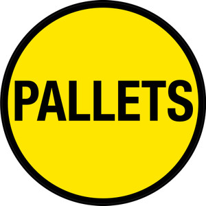 Pallets (Yellow Circle) - Floor Sign