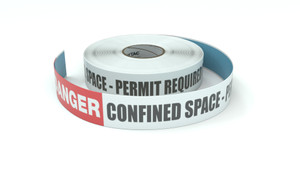 Danger: Confined Space - Permit Required Do Not Enter - Inline Printed Floor Marking Tape