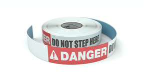 Danger: Do Not Step Here - Inline Printed Floor Marking Tape