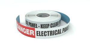 Danger: Electrical Panel - Keep Clear For 36 Inches - Inline Printed Floor Marking Tape