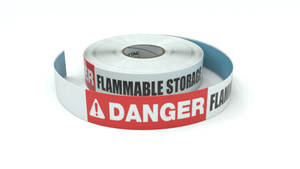 Danger: Flammable Storage - Inline Printed Floor Marking Tape