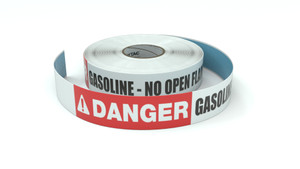 Danger: Gasoline - No Open Flame - Inline Printed Floor Marking Tape