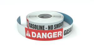 Danger: Gasoline - No Smoking - Inline Printed Floor Marking Tape