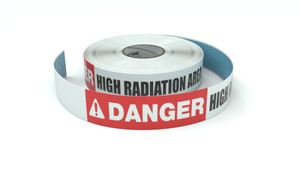 Danger: High Radiation Area - Inline Printed Floor Marking Tape