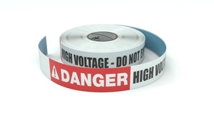 Danger: High Voltage - Do Not Enter - Inline Printed Floor Marking Tape