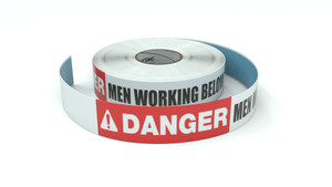 Danger: Men Working Below - Inline Printed Floor Marking Tape