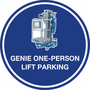 Genie One-Person Lift Parking (Real) Floor Sign