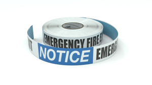 Notice: Emergency Fire Exit - Inline Printed Floor Marking Tape