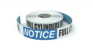 Notice: Full Cylinders Ready For Use - Inline Printed Floor Marking Tape