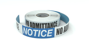 Notice: No Admittance - Employees Only - Inline Printed Floor Marking Tape