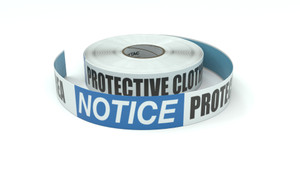 Notice: Protective Clothing Required In This Area - Inline Printed Floor Marking Tape