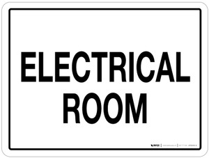 Electrical Room (White Rectangle) - Floor Sign Electrical Room (White Rectangle) - Floor Sign