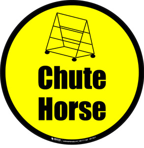 Chute Horse Floor Sign