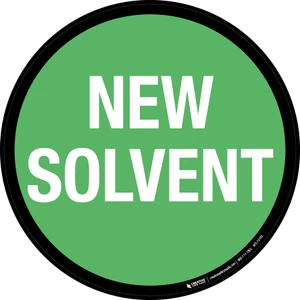 New Solvent Floor Sign
