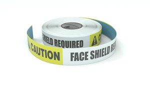 Caution: Face Shield Required - Inline Printed Floor Marking Tape
