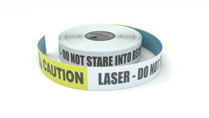 Caution: Laser - Do Not Stare into Beam - Inline Printed Floor Marking Tape