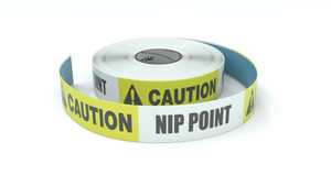 Caution: Nip Point - Inline Printed Floor Marking Tape