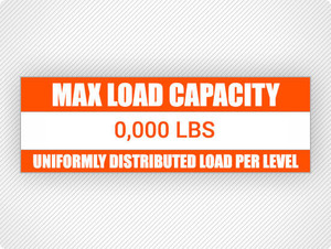 Custom Max Load Capacity Labels (5 pack) Custom Max Load Capacity Labels (5 pack)