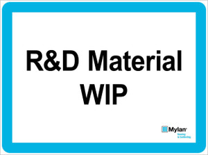Wall Sign: (Mylan Logo) R&D Material WIP 15"x20" (Mounted on 3mm PVC)